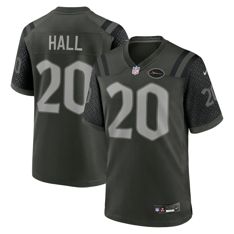 Men's New York Jets Breece Hall Nike Gotham Green 2025 Rivalries Collection Game Jersey - Ujersey Shop