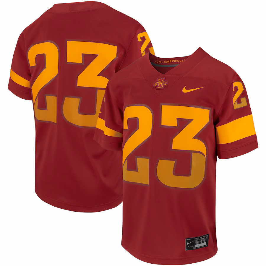 #23 Iowa State Cyclones Nike Youth Untouchable Replica Game Jersey - Cardinal - Ujersey Shop