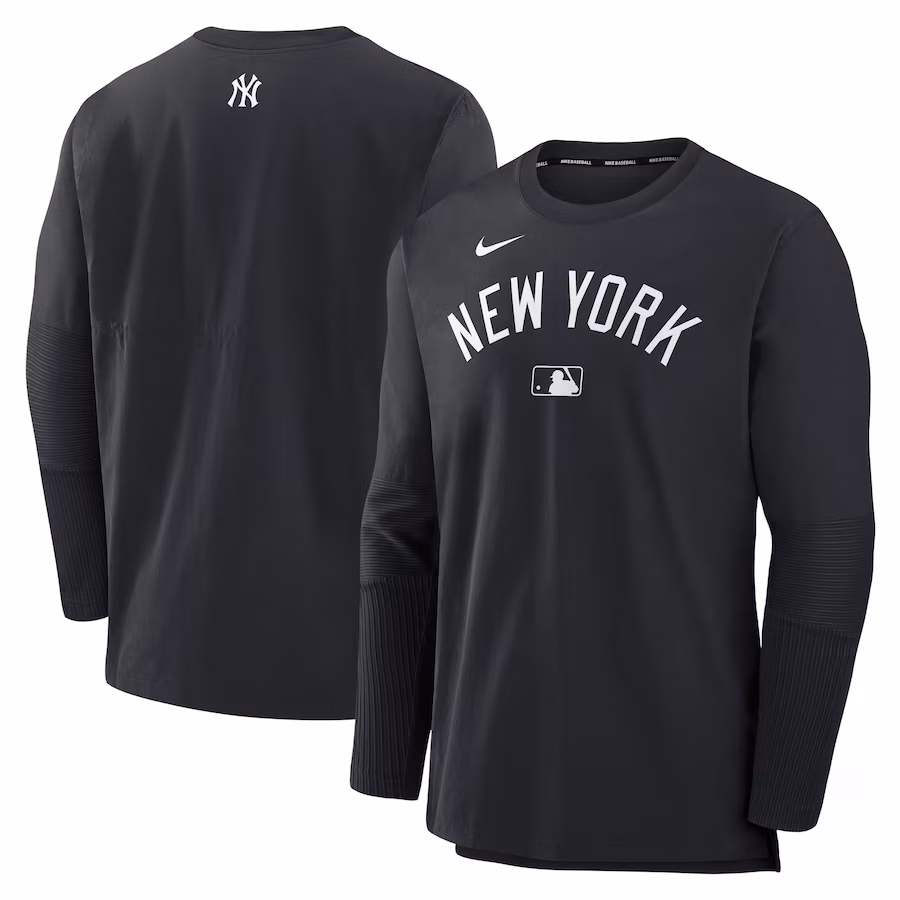 Men's New York Yankees Nike Navy/Navy Authentic Collection Player Lightweight Performance Long Sleeve Top - Ujersey Shop