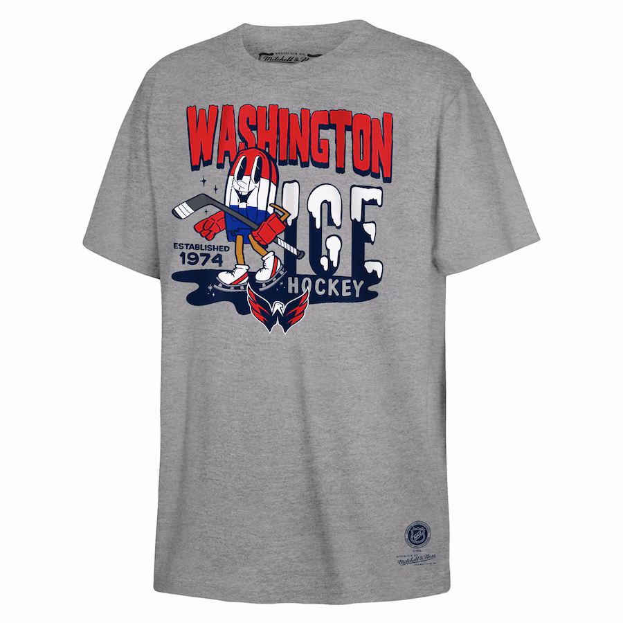 Youth Washington Capitals Mitchell & Ness Gray Popsicle T-Shirt - Ujersey Shop