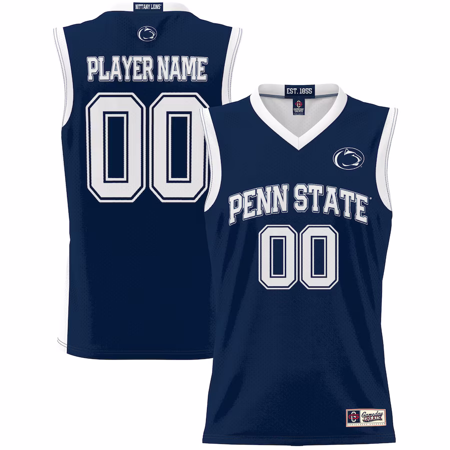 Penn State Nittany Lions GameDay Greats Unisex  Lightweight NIL Pick-A-Player Basketball Jersey - Navy - Ujersey Shop