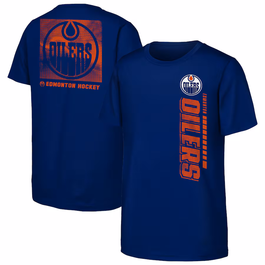 Youth Edmonton Oilers Royal Atmosphere T-Shirt - Ujersey Shop