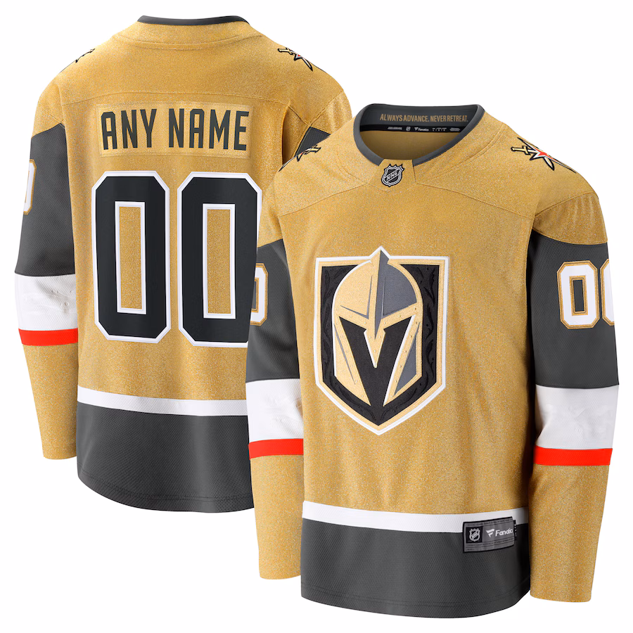 Men's Vegas Golden Knights Fanatics Home Breakaway Custom Jersey - Ujersey Shop