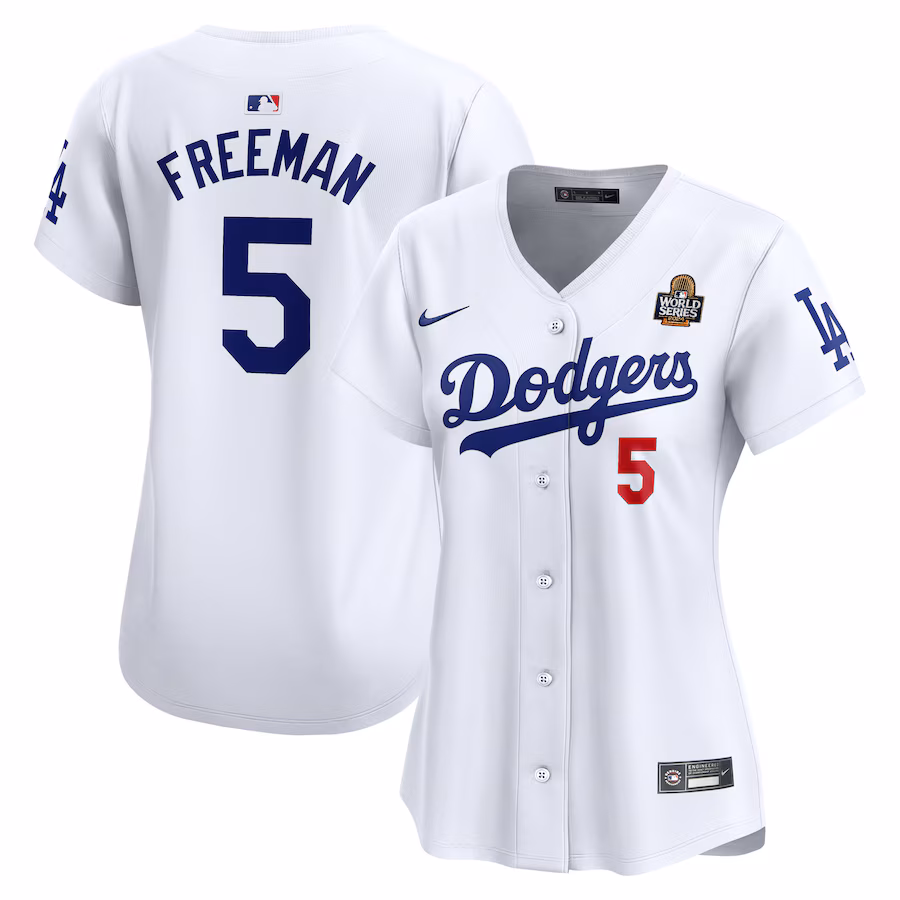 Women's Los Angeles Dodgers Freddie Freeman Nike White 2024 World Series Limited Player Jersey - Ujersey Shop