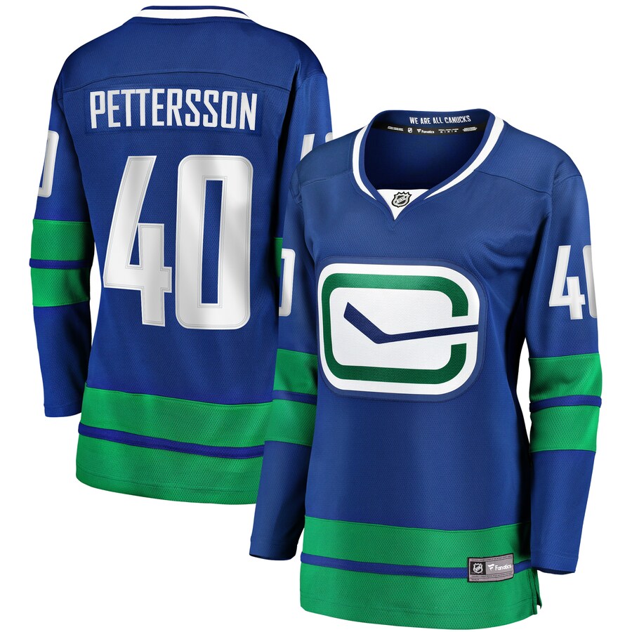 Women's Vancouver Canucks Elias Pettersson Fanatics Branded Royal 2019/20 Alternate Premier Breakaway Player Jersey - Ujersey Shop