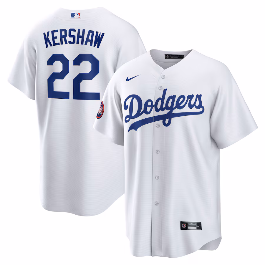 Men's Los Angeles Dodgers Clayton Kershaw Nike White 2025 MLB World Tour: Tokyo Series Home Replica Player Jersey - Ujersey Shop