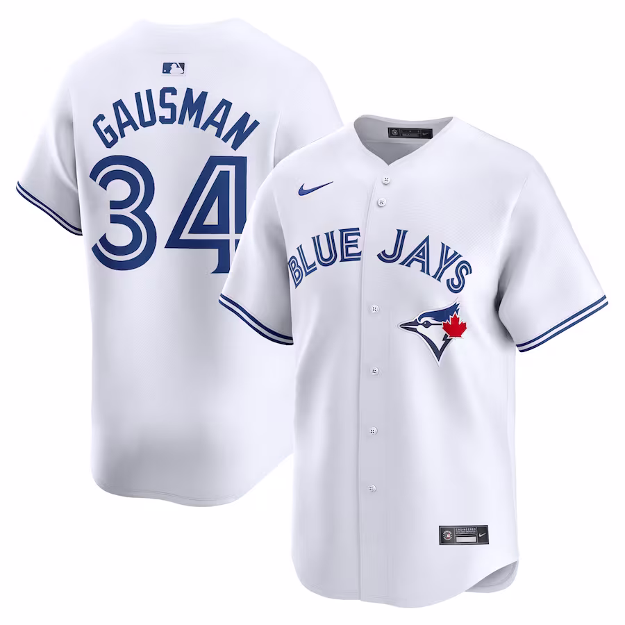 Men's Toronto Blue Jays Kevin Gausman Nike White Home Limited Player Jersey - Ujersey Shop