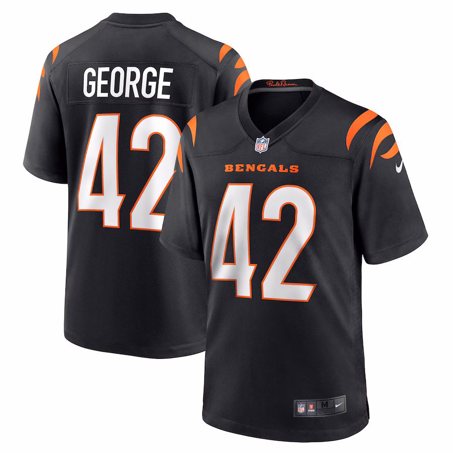 Men's Cincinnati Bengals Allan George Nike Black Game Player Jersey - Ujersey Shop