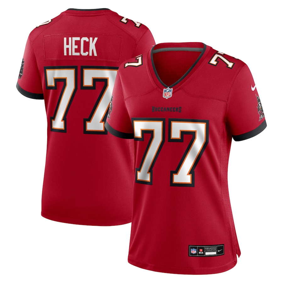 Women's Tampa Bay Buccaneers Charlie Heck Nike Red Team Game Jersey - Ujersey Shop