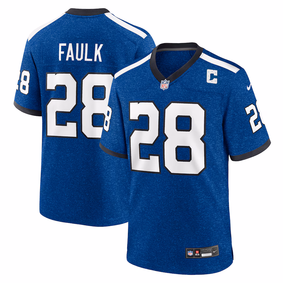 Men's Indianapolis Colts Marshall Faulk Nike Blue Retired Player Alternate Game Jersey - Ujersey Shop