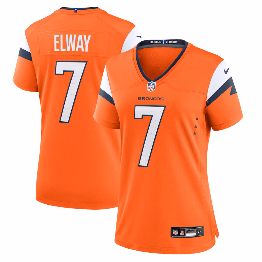 Women's Denver Broncos John Elway Nike Orange Mile High Collection Retired Player Game Jersey - Ujersey Shop