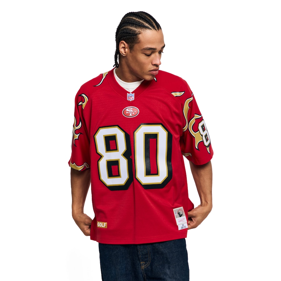 Unisex San Francisco 49ers Jerry Rice Mitchell & Ness x Golf Wang Scarlet 1994 Legacy Fashion Jersey - Ujersey Shop