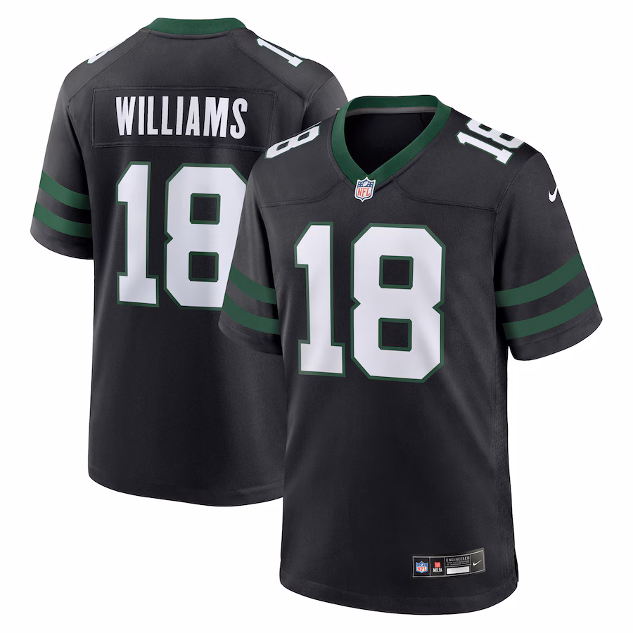 Men's New York Jets Mike Williams Nike Legacy Black  Alternate Game Player Jersey