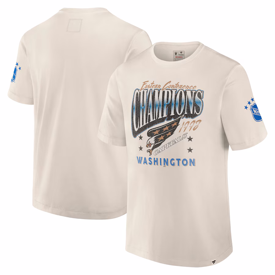 Men's Washington Capitals Fanatics White Decades Collection Timeless T-Shirt