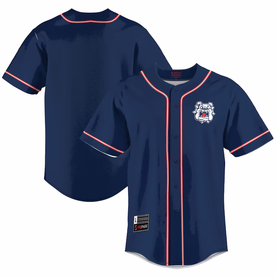 Men's GameDay Greats  Blue Fresno State Bulldogs  Lightweight Baseball Jersey