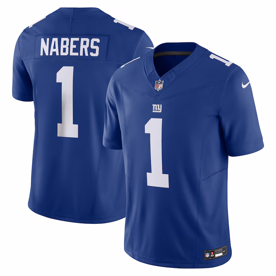 Men's New York Giants Malik Nabers Nike Royal Vapor F.U.S.E. Limited Jersey