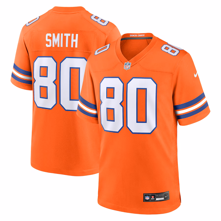 Men's Denver Broncos Rod Smith Nike Orange Retired Player Alternate Game Jersey