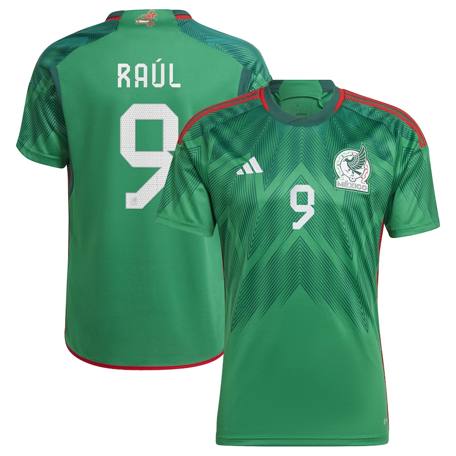 Men's Mexico National Team Raul Jimenez adidas Green 2022/23 Home Replica Player Jersey
