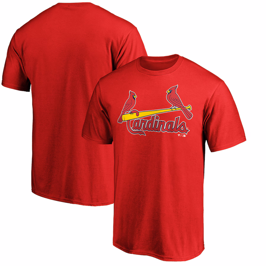 Men's St. Louis Cardinals Red Official Wordmark T-Shirt