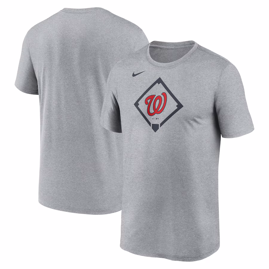 Men's Washington Nationals Nike Heather Gray Icon Legend Performance T-Shirt