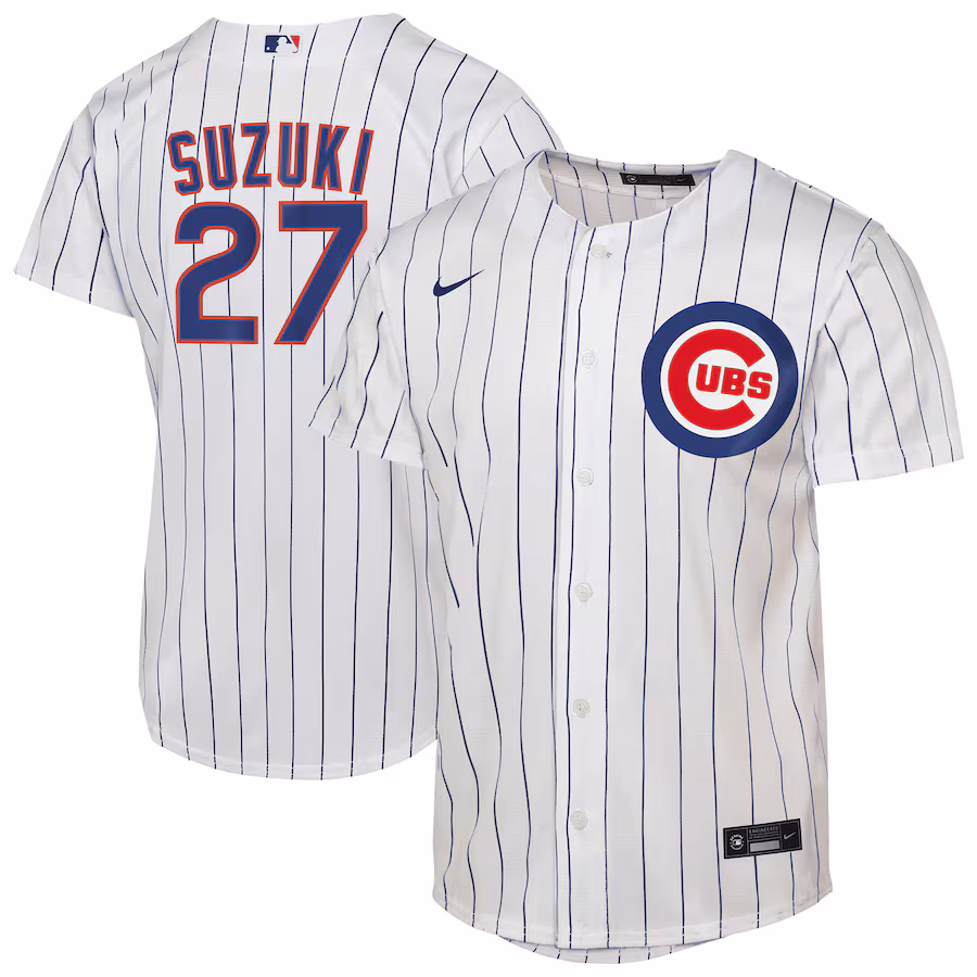 Youth Chicago Cubs Seiya Suzuki Nike White Home Replica Player Jersey