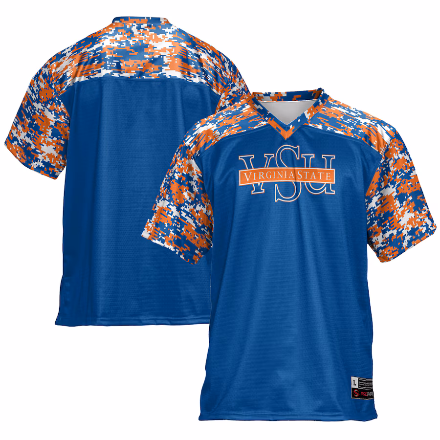 Men's GameDay Greats Blue Virginia State Trojans Football Jersey