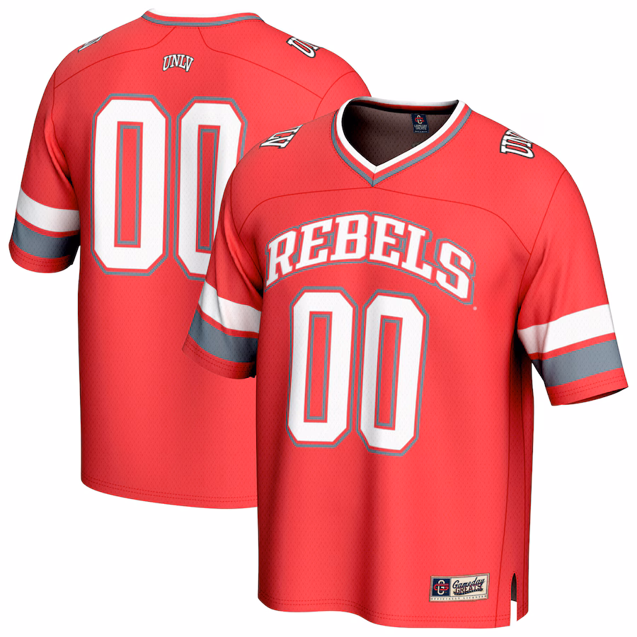 GameDay Greats #00 Scarlet UNLV Rebels Lightweight Collegiate Football Fashion Jersey