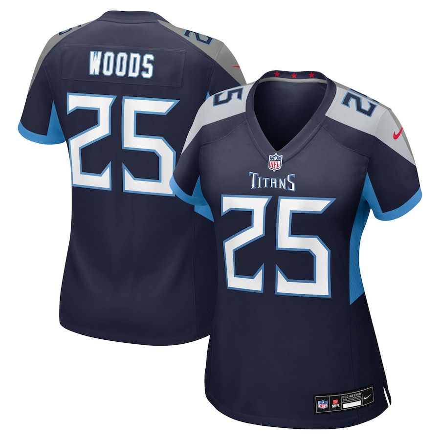 Women's Tennessee Titans Xavier Woods Nike Navy Alternate Game Jersey