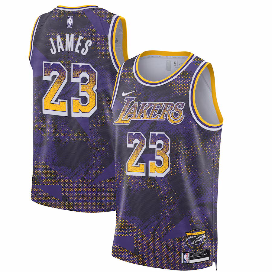 Unisex Los Angeles Lakers LeBron James Nike Purple 2025 Select Series Swingman Player Jersey