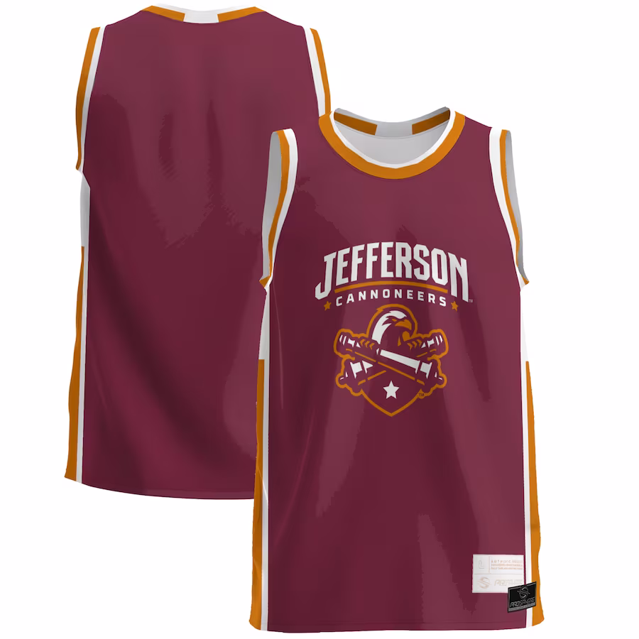 Jefferson Community College Cannoneers ProSphere  Basketball Jersey - Maroon