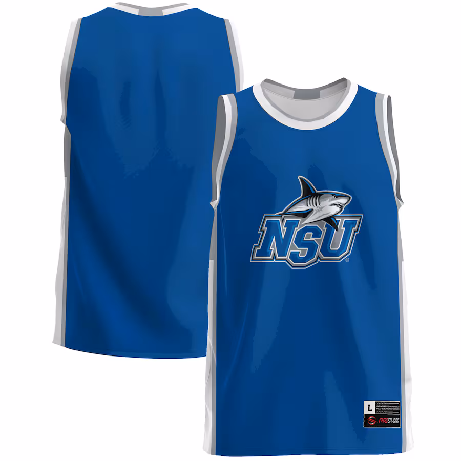 Men's GameDay Greats  Blue Nova Southeastern Sharks  Lightweight Basketball Jersey