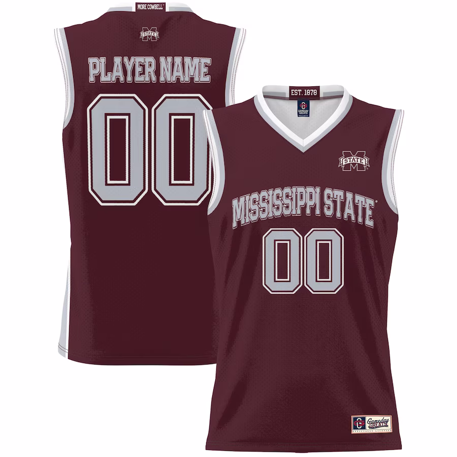 Mississippi State Bulldogs GameDay Greats Unisex  Lightweight NIL Pick-A-Player Basketball Jersey - Maroon
