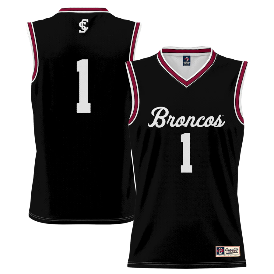 Men's GameDay Greats #1 Black Santa Clara Broncos Lightweight Basketball Jersey