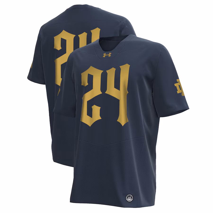 Notre Dame Fighting Irish Under Armour 2024 Shamrock Series Replica Jersey - Navy