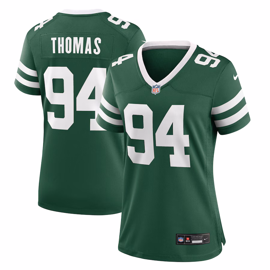 Women's New York Jets Solomon Thomas Nike Legacy Green Team Game Jersey