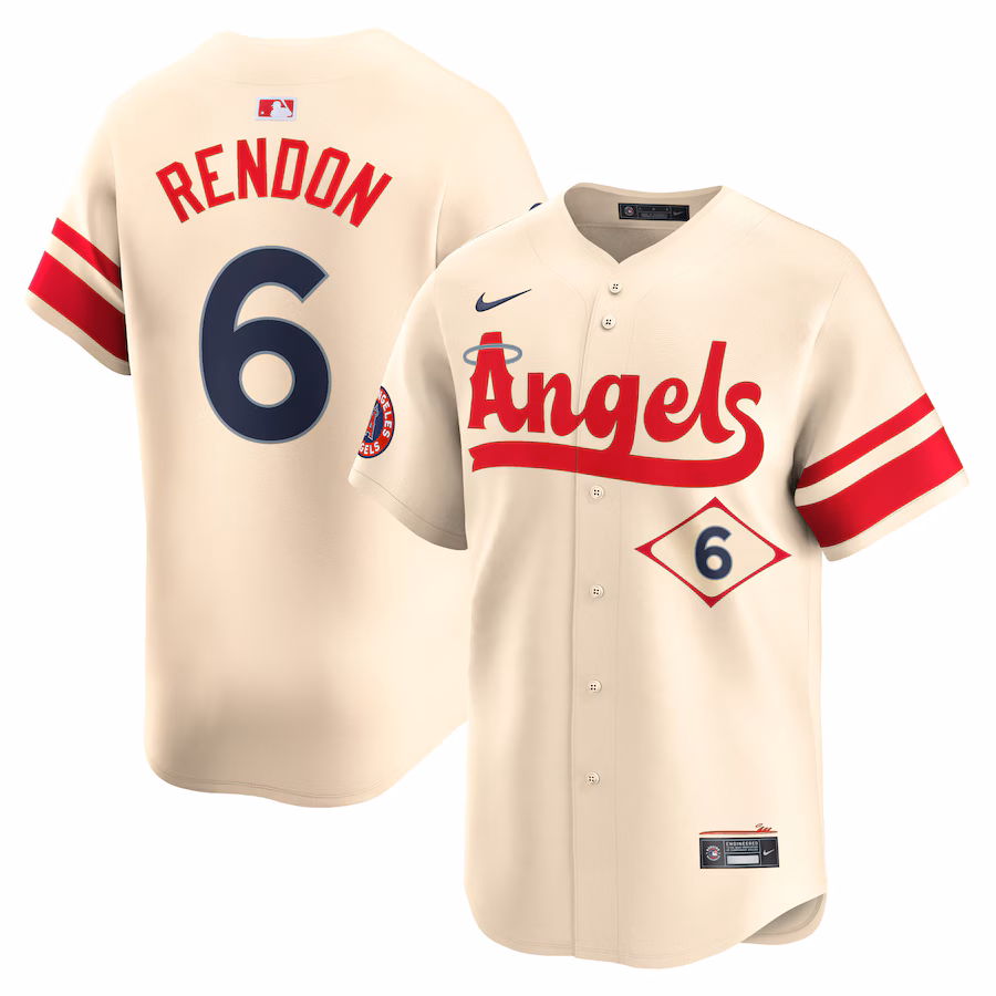 Men's Los Angeles Angels Anthony Rendon Nike Cream City Connect Limited Player Jersey