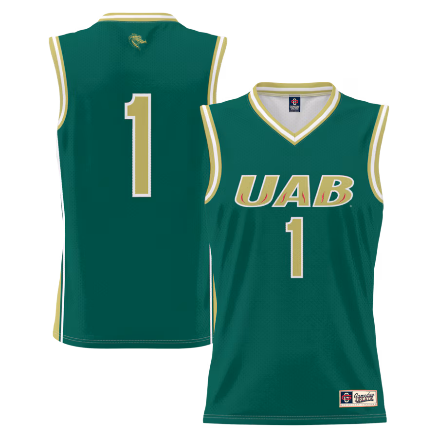 Men's GameDay Greats #1 Green UAB Blazers Lightweight Basketball Jersey