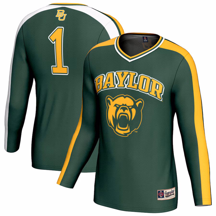 Unisex GameDay Greats #1 Green Baylor Bears Lightweight Volleyball Fashion Jersey