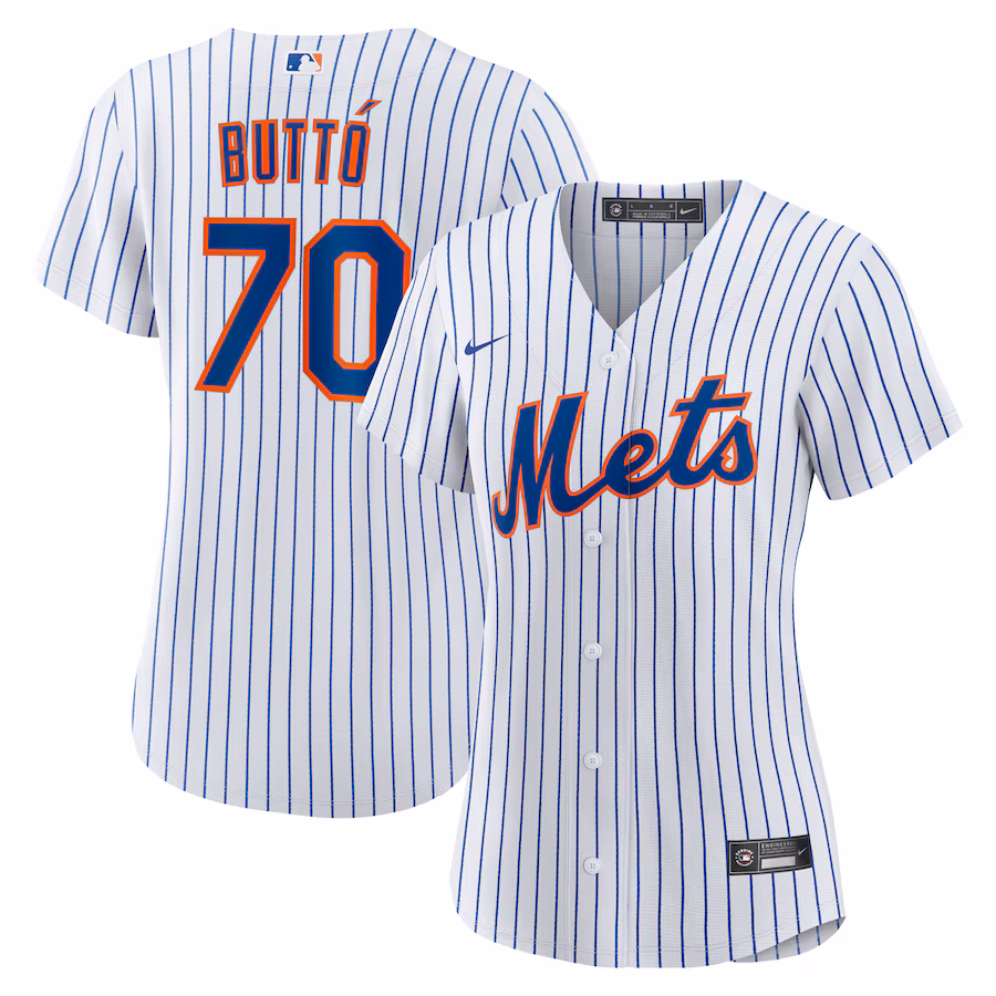 Women's New York Mets Jose Butto Nike White Home Replica Jersey