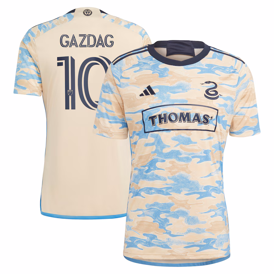 Men's Philadelphia Union Daniel Gazdag adidas Tan 2023 For Philly Replica Jersey