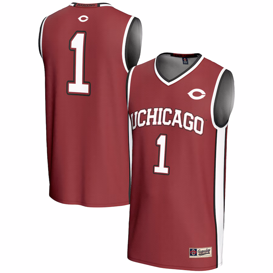 Male GameDay Greats #1  Maroon UChicago Maroons  Lightweight Basketball Jersey