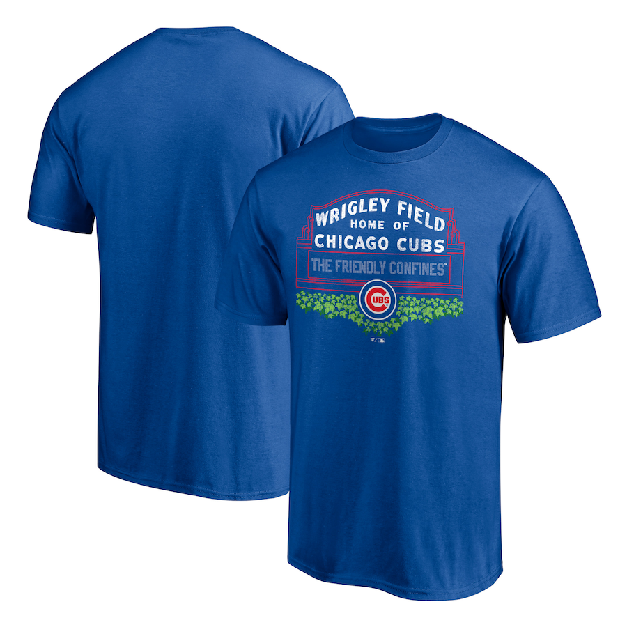 Men's Chicago Cubs Royal Wrigley Field Long Ball T-Shirt