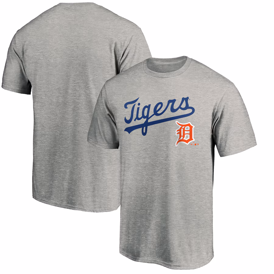 Men's Detroit Tigers Heather Gray Cooperstown Collection Wahconah T-Shirt