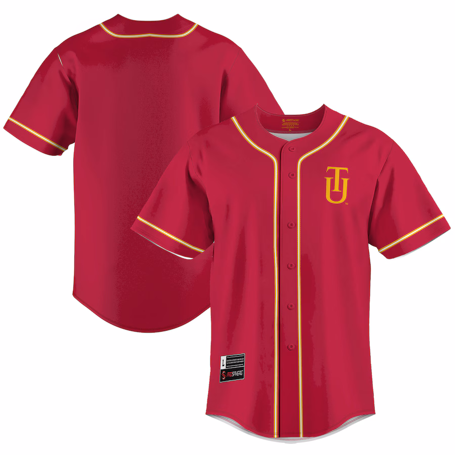 Men's GameDay Greats  Crimson Tuskegee Golden Tigers  Lightweight Baseball Jersey