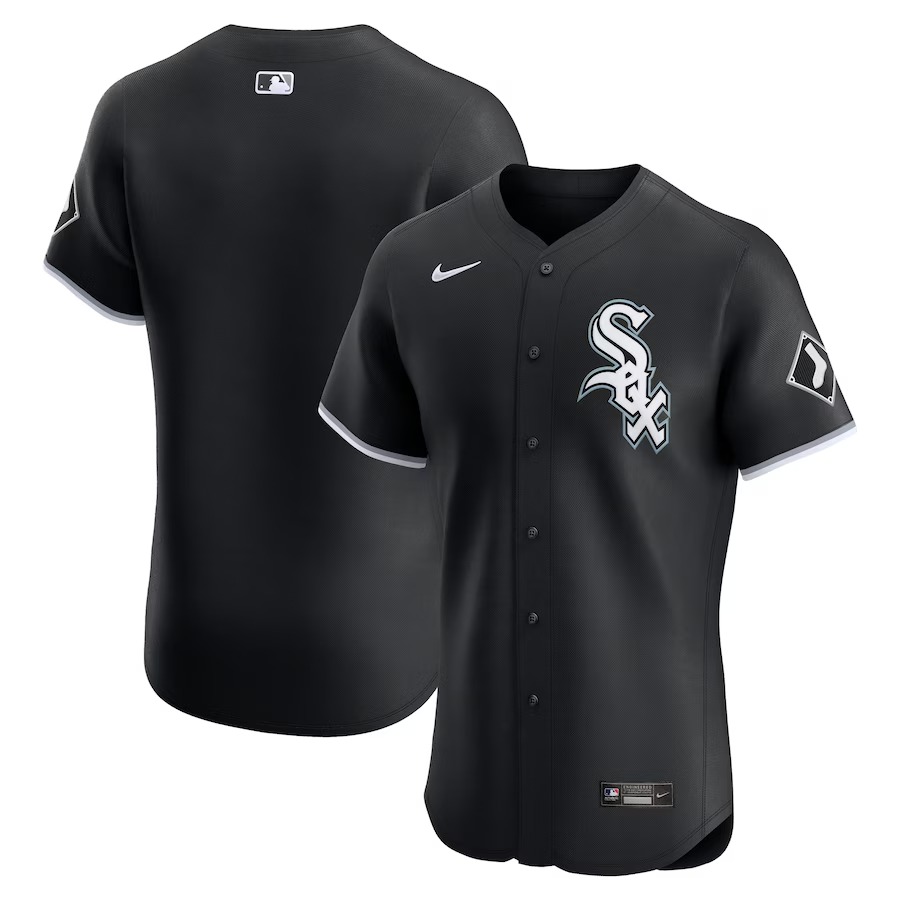 Men's Chicago White Sox Nike Black Alternate Vapor Premier Elite Patch Jersey