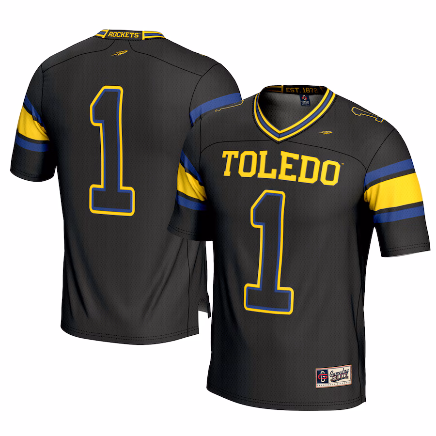 Men's GameDay Greats #1 Black Toledo Rockets Football Jersey