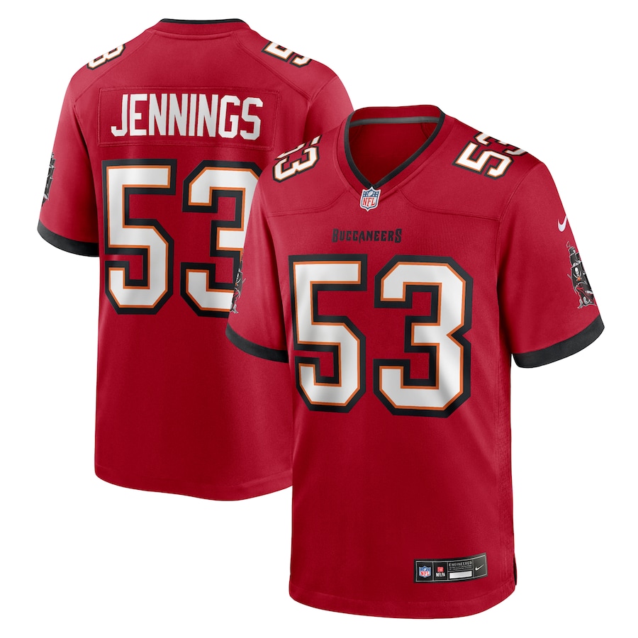 Men's Tampa Bay Buccaneers Deion Jennings Nike Red Team Game Jersey