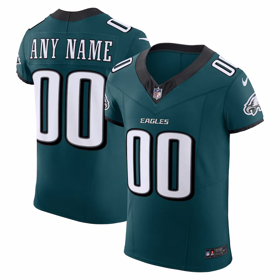 Men's Philadelphia Eagles Nike Midnight Green Team Vapor F.U.S.E. Elite Custom Jersey