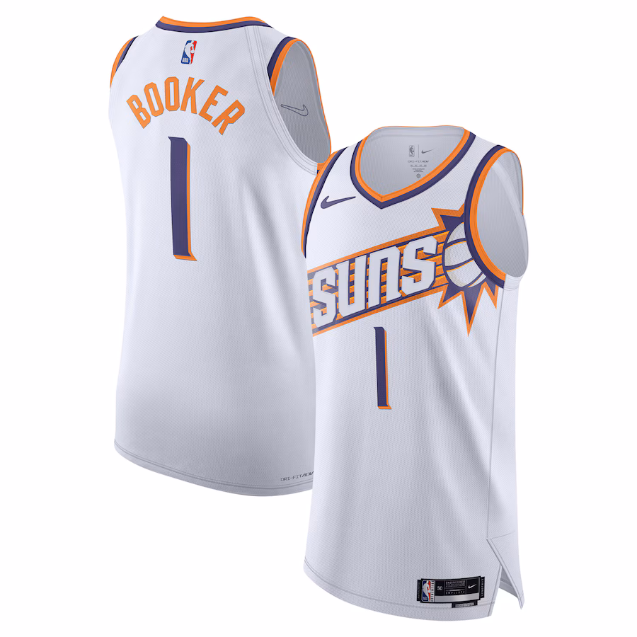 Men's Phoenix Suns Devin Booker Nike White Authentic Jersey - Association Edition