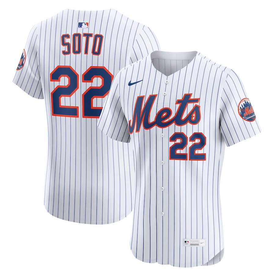 Men's New York Mets Juan Soto Nike White Home Elite Jersey